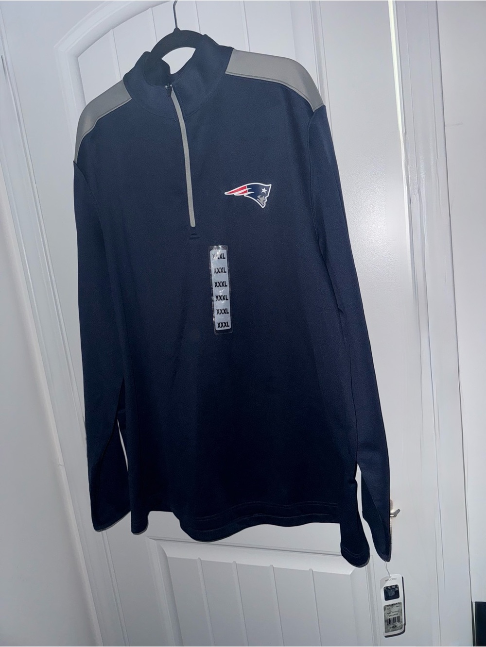 New England Patriots NFL Team Apparel Quarter Zip Pullover Men’s 3XL NWT
